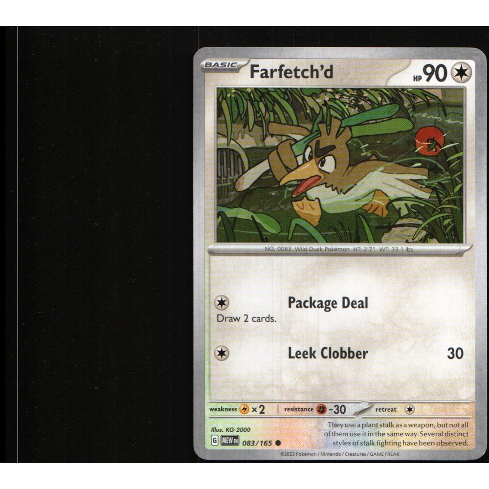 2023 Pokemon 151 Farfetch'd 083/165 Common MEW EN